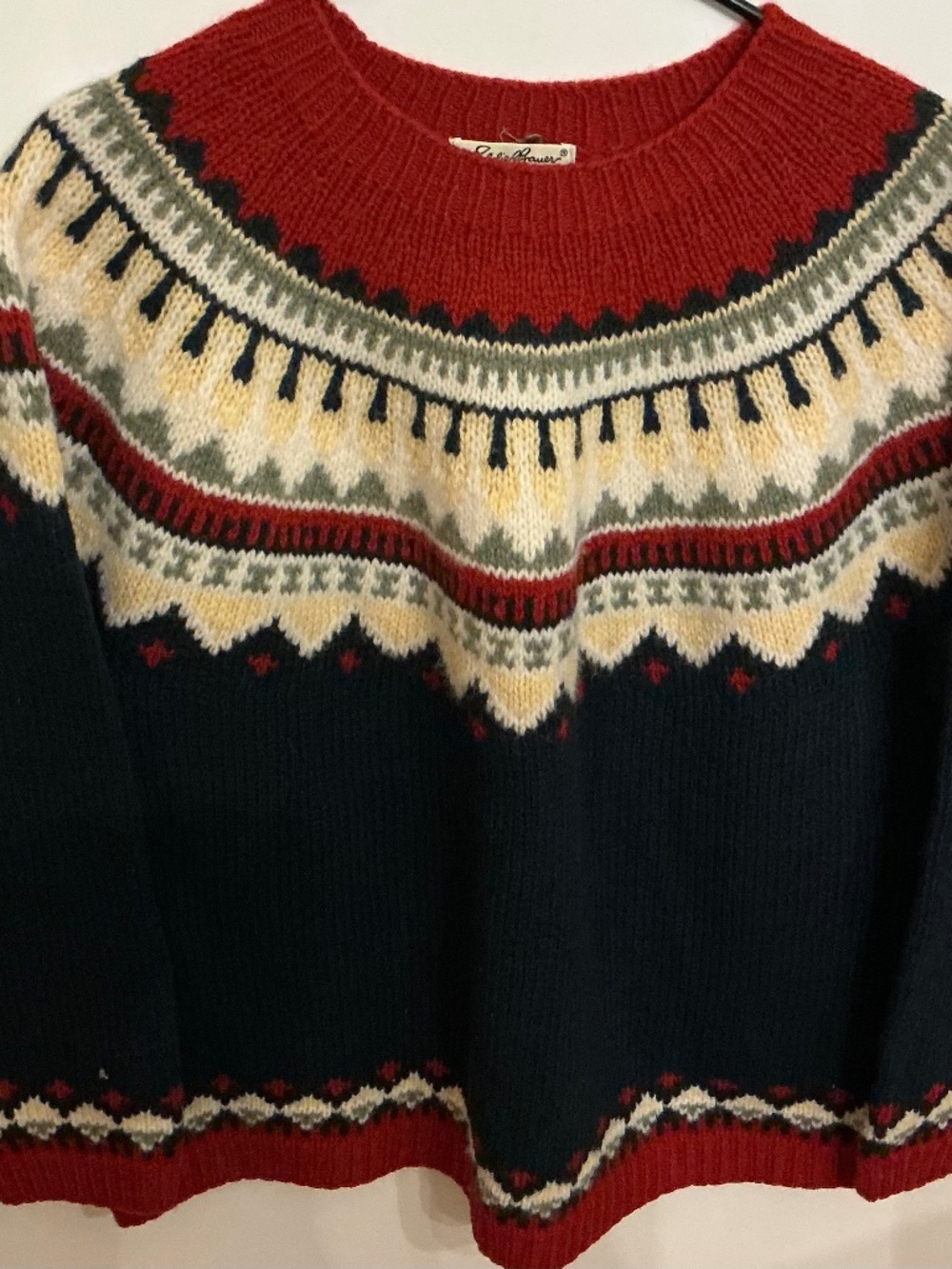 Vintage Eddie Bauer wool Fair Isle Sweater xl